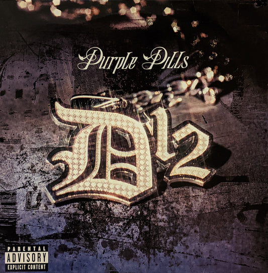 Image of Front Cover of 12" - VG/VG - D12, Purple Pills (Interscope Records; 497 587-1, UK 2001, Picture Sleeve), Sleeve has wear at corners, creasing; sticker ghosts on front,  - 0916313C