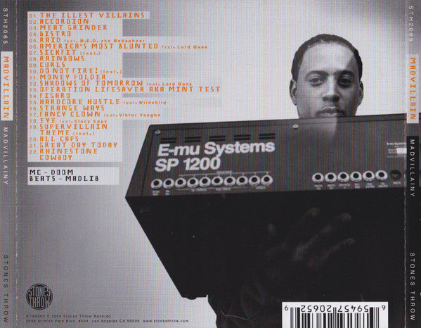 Image of Back Cover of CD - NEW/NEW - MADVILLAIN, Madvillainy (Stones Throw Records; STH2065, US 2016 Reissue, Jewel Case), ,  - 3016300C