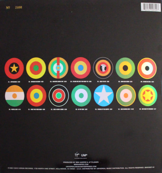 Image of Back Cover of 2xLP - VG+/VG+ - BEN HARPER, Fight For Your Mind (Virgin; B0023057-01, US 2015 Reissue, Gatefold, Insert, One Red, One Green 180 Gram Translucent Vinyl), ,  - 0916209C
