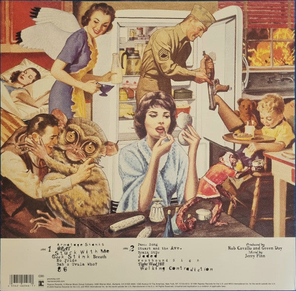 Image of Back Cover of LP - VG/VG - GREEN DAY, Insomniac (Reprise Records; 9362-46046-1, Europe 2010, Insert), A few light hairlines on the record. Sleeve has ,  - 0926323E