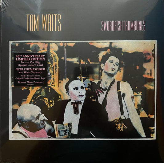 Image of Front Cover of LP - EX/EX - TOM WAITS, Swordfishtrombones (Island Records; 0060244886477, Europe 2023, Yellow Opaque [Canary] Vinyl, 180g), ,  - 0926288E