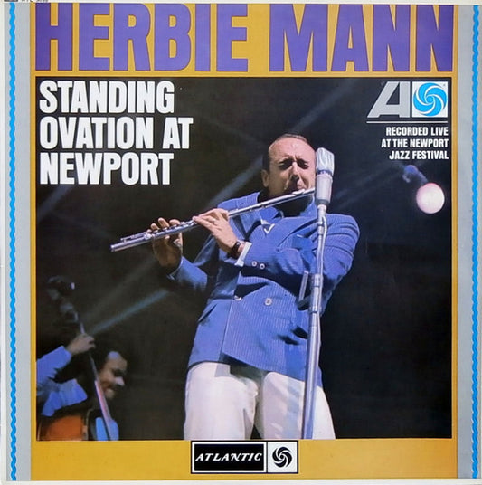 Image of Front Cover of LP - VG/VG - HERBIE MANN, Standing Ovation At Newport (Atlantic Plum; ATL 5038, UK 1966, Laminated Front Flipback Sleeve, Mono), ,  - 0916483C