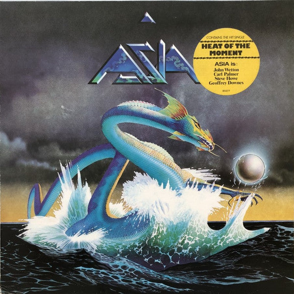 Image of Front Cover of LP - VG/VG - ASIA, Asia (Geffen Records; 85577, Europe 1980s Reissue, Inner, Label Rim Text Ending IN CBS Records), Light hairlines. Hype stickered sleeve,  - 0916468C
