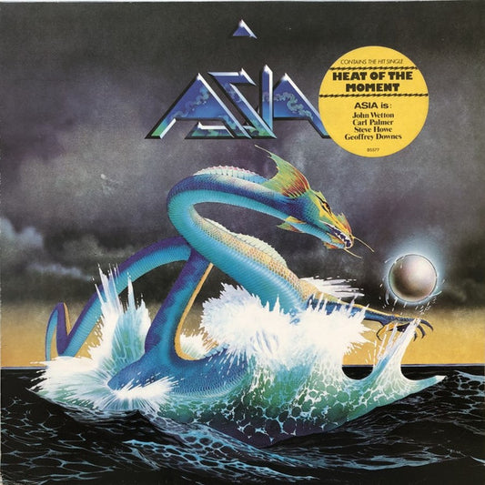 Image of Front Cover of LP - VG/VG - ASIA, Asia (Geffen Records; 85577, Europe 1980s Reissue, Inner, Label Rim Text Ending IN CBS Records), Light hairlines. Hype stickered sleeve,  - 0916468C