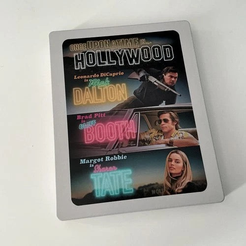 Image of Front Cover of Blu-Ray - VG+/VG+ - QUENTIN TARANTINO, Once Upon A Time In Hollywood (Sony Pictures; 11414471-1, Europe 2019, Steelbook, With Odeon Leicester Square Cinema Ticket), ,  - 0916548C