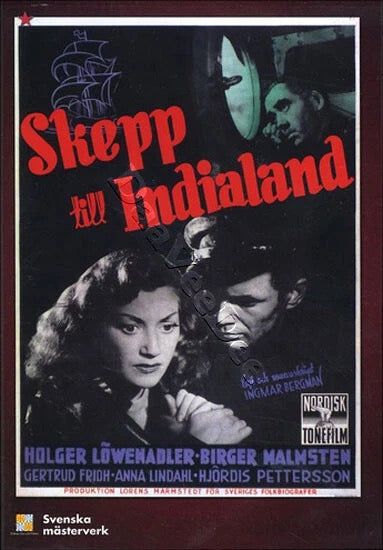 Image of Front Cover of Blu-Ray - VG+/VG+ - INGMAR BERGMAN, A Ship to India (Skepp till Indialand) (Nordisk Tonefilm; KS8FHP128, Sweden 2007, Swedish with English Subtitles ), ,  - 0936190E