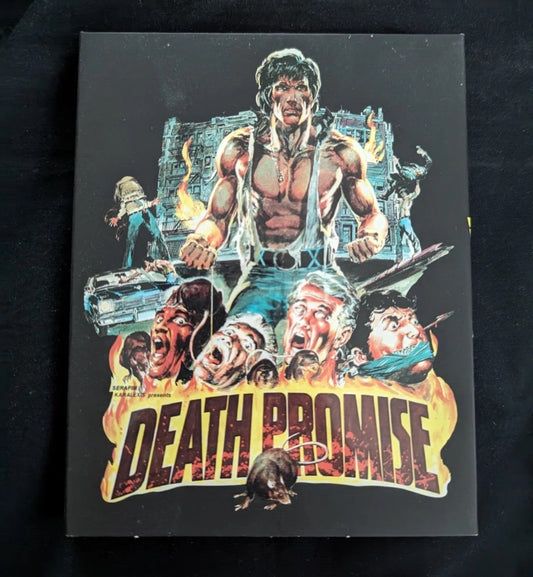 Image of Front Cover of Blu-Ray - VG+/VG+ - ROBERT WARMFLASH, Death Promise (Vinegar Syndrome; VS-350, US 2021, Slipcase, All Regions), ,  - 0936195E