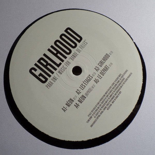 Image of Label Cover of LP - VG/VG+ - PARA ONE, Girlhood (Music For "Bande De Filles") (Because Music ; BEC5161964, France 2014), ,  - 0926425E