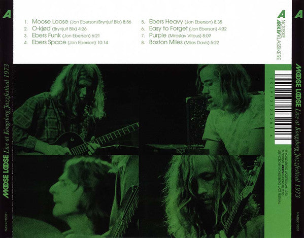 Image of Back Cover of CD - VG+/VG+ - MOOSE LOOSE, Live At Kongsberg Jazzfestival 1973 (Norske Arkivklassikere; NARKCD001, Norway 2023, Jewel Case), ,  - 1036020E