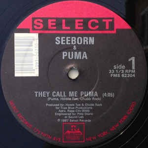 Image of Front Cover of 12" - VG+/VG+ - SEEBORN AND PUMA, They Call Me Puma (Select; FMS 62304, US 1987, Company Sleeve), ,  - 3446387S