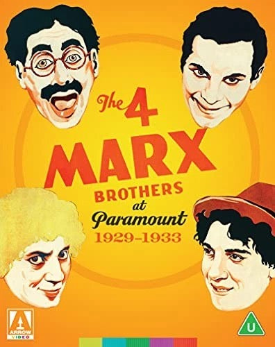 Image of Front Cover of 3xBlu-Ray - EX/M - THE MARX BROTHERS, The 4 Marx Brothers At Paramount 1929-1933 (Arrow Video; FCD2165, Europe 2021, Slipcase), Still SEALED In Shrinkwrap,  - 1016123C