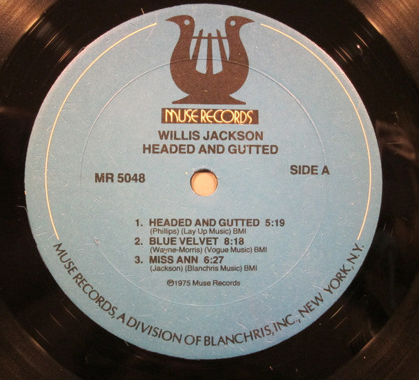 Image of Label Cover of LP - VG+/VG+ - WILLIS JACKSON, Headed And Gutted (Muse Records; MR 5048, US 1974), ,  - 4026295E