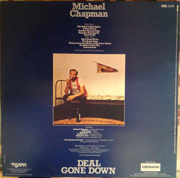 Image of Back Cover of LP - VG/VG+ - MICHAEL CHAPMAN, Deal Gone Down (Deram; SML 1114, UK 1974), Creasing and light ring wear.,  - 1046055S