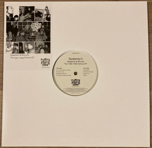 Image of Front Cover of 12" - EX/EX - SPALANEY'S, Spaghetti & Biscuits The 1992-1995 Demos EP (Chopped Herring Records; CHSPALAN01, UK 2022, Stickered Plain Sleeve), ,  - 1026087E
