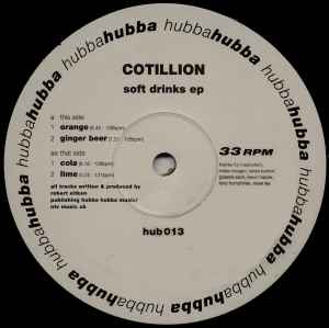 Image of Label Cover of 12" - VG/VG - COTILLION, Soft Drinks EP (Hubba Hubba ; hub 013, UK 1993, Die Cut Company Sleeve), original sleeve with hype sticker. light marks only,  - 1046036S