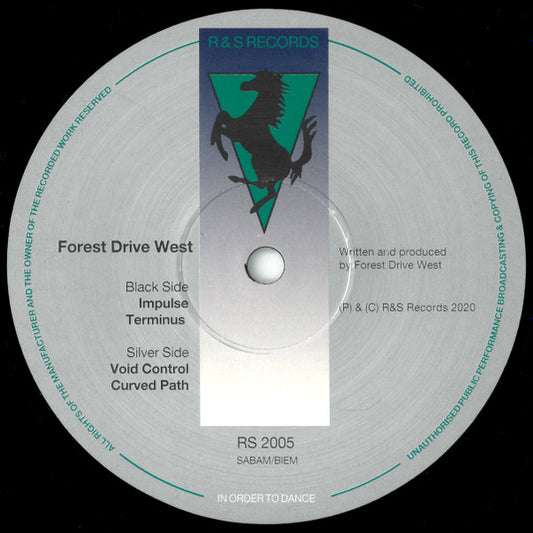 Image of Front Cover of 12" - VG/VG - FOREST DRIVE WEST, Terminus EP (R & S Records; RS 2005, UK 2020, Die Cut Company Sleeve), , A1	ImpulseA2	TerminusB1	Void ControlB2	Curved Path - 2826320E