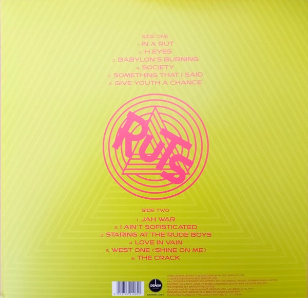 Image of Back Cover of LP - NEW/NEW - RUTS, Shine On Me: The Singles Collection 1979 - 1980 (Demon Records; DEMREC 1287, Europe 2026, Inner, 'Emergency' Red Vinyl), ,  - 1336126E