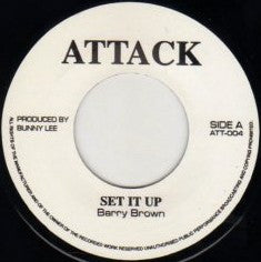 Image of Front Cover of 7" - /EX - BARRY BROWN, Set It Up (Attack; ATT-004, UK 1990s Reissue), ,  - 1056034S