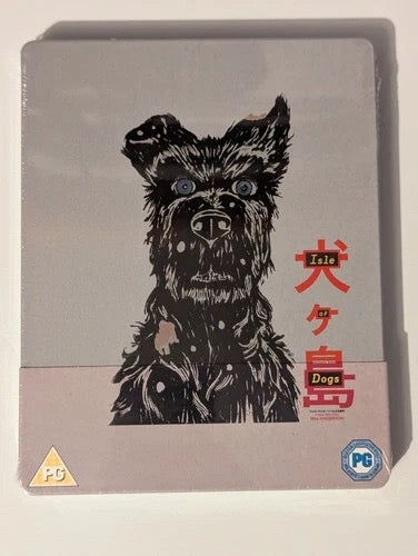 Image of Front Cover of Blu-Ray - VG+/VG+ - WES ANDERSON, Isle Of Dogs (20th Century Fox; WW-SB83306, Europe 2018, Steelbook, Info Sheet, Art Cards), ,  - 1016235C