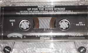 Image of Label Cover of Cassette - VG+/VG+ - PARLIAMENT, Up For The Down Stroke (Casablanca; 422 842 619-4, US 1990 Reissue, Clear Shell, Dolby HX Pro), ,  - 1016224C