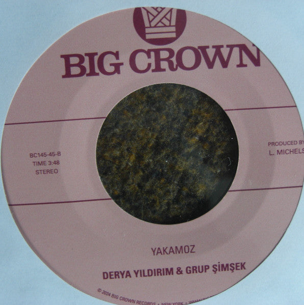 Image of Label Cover of 7" - EX/EX - DERYA YILDIRIM & GRUP  IM EK, Cool Hand / Yakamoz (Big Crown Records; BC145-45, US 2024, Stickered Plain Sleeve), ,  - 1056062S