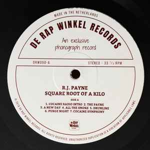 Image of Label Cover of LP - VG+/VG+ - R.J. PAYNE, Square Root Of A Kilo (de Rap Winkel Records; DRW050, Netherlands 2019), ,  - 1046113S