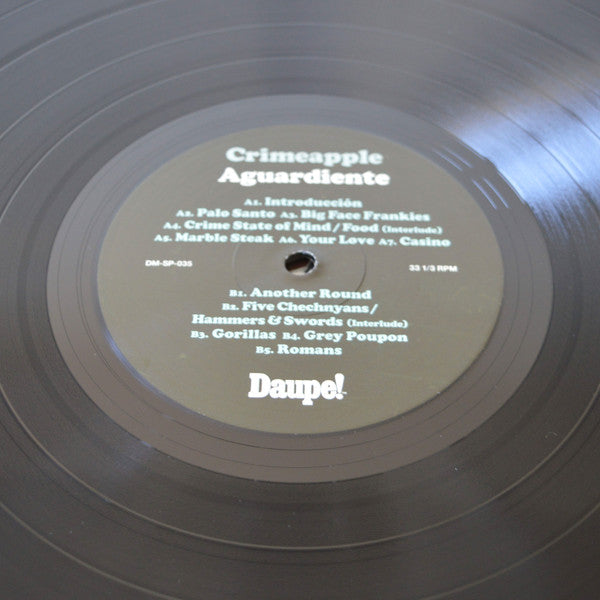 Image of Label Cover of 12" - EX/EX - CRIMEAPPLE, Aguardiente (Daupe!; DM-SP-035, UK 2018, Picture Sleeve), Opened Instore,  - 1046117S