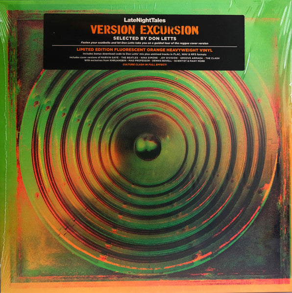 Image of Front Cover of 2xLP - EX/EX - DON LETTS (VARIOUS ARTISTS), LateNightTales (Version Excursion) (LateNightTales; ALNLP64W, Europe 2021, Limited Numbered Edition / Orange Fluorescent Vinyl), ,  - 1026206E