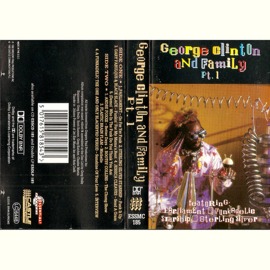 Image of Front Cover of Cassette - VG+/VG+ - VARIOUS, George Clinton And Family Pt. 1 (Essential! Records; ESS MC 185, UK 1992), ,  - 1016271C