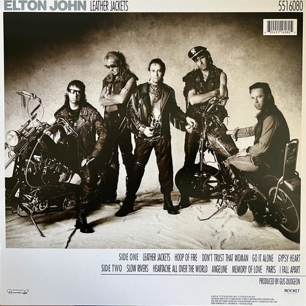 Image of Back Cover of LP - NEW/NEW - ELTON JOHN, Leather Jackets (Rocket Entertainment; 5516080, Europe 2023 Reissue, Remastered, Stereo), ,  - 1036106E