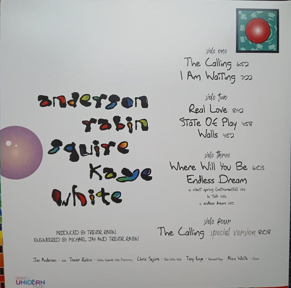 Image of Back Cover of LP - NEW/NEW - YES, Talk (Spirit Of Unicorn Music; SOUMLP082, Europe 2024), ,  - 1036111E