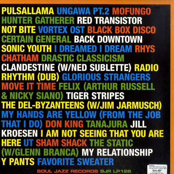 Image of Back Cover of LP - VG+/VG+ - VARIOUS ARTISTS, New York Noise Vol. 2 (Music From The New York Underground 1977-1984) (Soul Jazz Records ; SJR LP126, UK 2005, No Inners), Strong VG+, NO INNERS,  - 1026264E