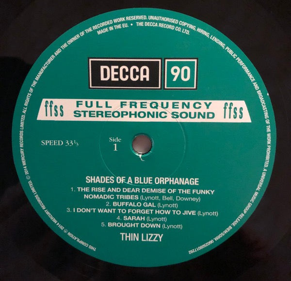 Image of Label Cover of LP - NEW/NEW - THIN LIZZY, Shades Of A Blue Orphanage (Decca ; 0801729, Europe 2019 Reissue, Gatefold, 180g Vinyl), ,  - 1036115E