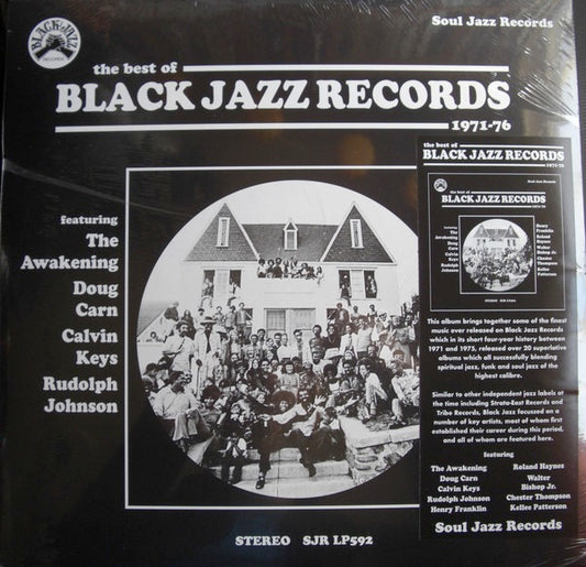 Image of Front Cover of 2xLP - NEW/NEW - VARIOUS ARTISTS, Soul Jazz Records Presents BLACK JAZZ RECORDS - The Best Of Black Jazz Records (Soul Jazz Records; SJRLP592, Europe 2026, 2 Inners), , This album brings together some of the finest music ever released on Black Jazz Records who, in their short four-year history, between 1971 and 1975, released over 20 superlative albums which all successfully blended spiritual jazz, funk and soul jazz of the highest calibre. Similar to other independent jazz labels at