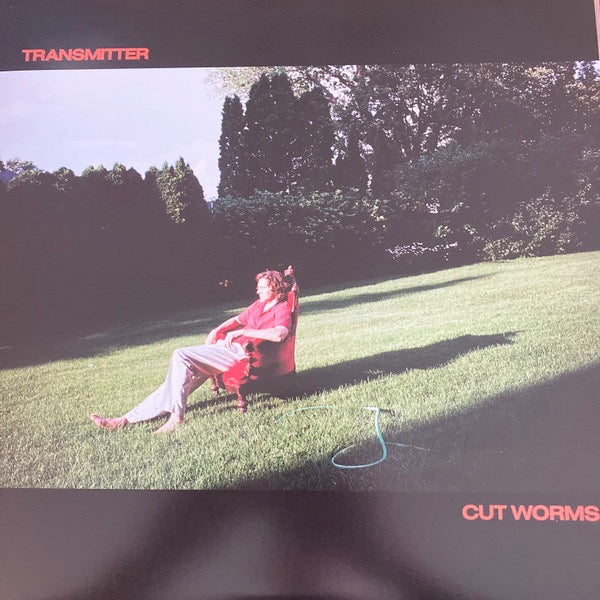 Image of Front Cover of LP - NEW/NEW - CUT WORMS, Transmitter (Jagjaguwar; JAG489LP-C1, Europe 2026, Indie Exclusive Clear Red Vinyl), , Transmitter is Max Clarke s fourth full-length record as Cut Worms. Produced by Jeff Tweedy at Wilco s Loft studio, Transmitter marks a deepening of Clarke s abilities and the convergence of two artists whose work searches for grace amid dislocation. These are places shaped by the myth of self-reliance, where people sold the idea of connection through technology have been 