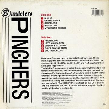Image of Back Cover of LP - VG+/VG - PINCHERS, Bandelero (Jammy's Records; JAMLP 8, UK 1991), Light mottling, light marks only.,  - 1016488C