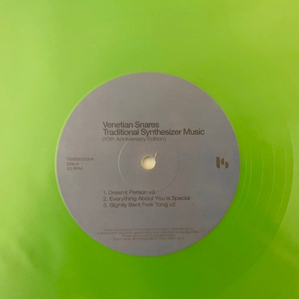 Image of Label Cover of 3xLP - NEW/NEW - VENETIAN SNARES, Traditional Synthesizer Music (10th Anniversary Edition) (Planet Mu; TIMESIG005X, Europe 2026, Standard Sleeve, Indie Exclusive Green, Blue & Pink Coloured Vinyl), , The tenth anniversary edition of Venetian Snares' Traditional Synthesizer Music adds ten more tracks and alternative versions previously available only on alimited edition compact disc from the artist's Bandcamp.Traditional Synthesizer Music is a collection of songs created and perfor