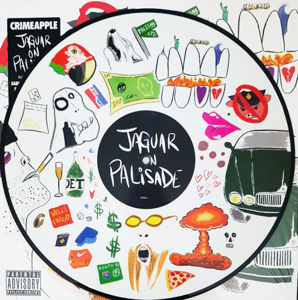 Image of Back Cover of LP - VG+/VG+ - CRIMEAPPLE, Jaguar on Palisade (Daupe!; DM-SP-059, UK 2020, Picture Disc; Numbered), Numbered 097/250. Hype stickered shrink,  - 1016519C