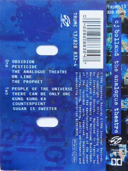 Image of Back Cover of Cassette - VG+/VG+ - CJ BOLLAND, The Analogue Theatre (Internal; TRUMC 13, UK 1996), Hype stickered case.,  - 1016501C