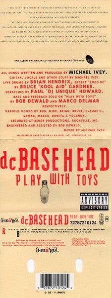 Image of Front Cover of Cassette - VG+/VG+ - DC BASEHEAD, Play With Toys (Imago; 72787210124, UK 1992 Reissue), ,  - 1016503C
