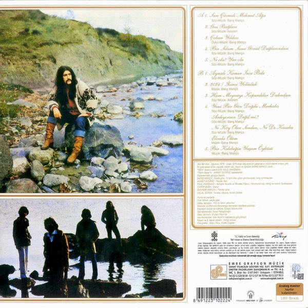 Image of Back Cover of LP - NEW/NEW - BARI  MAN O / KURTALAN EKSPRES, Yeni Bir G n (EMRE; H.E.1022, Turkey 2018 Reissue, Gatefold, Remastered), , Expansive Anatolian pop-rock filled with rich instrumentation and melodic storytelling. Includes  Gesi Ba lar  . - 1036267E