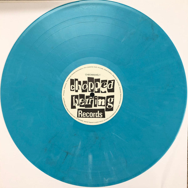 Image of Back Cover of 12" EP - /G - THE BOMB SHELTA ASSOCIATION, Rebirth (Chopped Herring Records; CHBOM8SHEL1, UK 2019, Stickered Plain Sleeve, Aqua Vinyl), A deep mark on track A3 clicks lightly when played through, A1	Shylow   Intro / The RebirthA2	Pillosnatchaz   Neva RestA3	Silent   Silent Pro-FileA4	Pillosnatchaz   3D EmceesB1	Expertise The Pro   MythB2	Fear   Eye Kill SuckerzzB3	Protocol   UnorthodoxB4	Shylow   S.T.O.M.P.B5	Fear   The Unholy - 1016525C