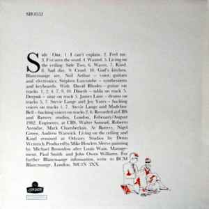 Image of Back Cover of LP - VG/VG+ - BLANCMANGE, Happy Families (London Records; SH 8552, UK 1982, "Sad Day - For Helen" In B Runout), Ringwear and creasing.  ,  - 1026403E