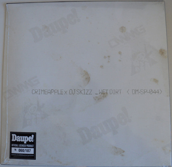 Image of Back Cover of LP - VG+/VG - CRIMEAPPLE X DJ SKIZZ, Wet Dirt (Daupe!; DM-SP-044, UK 2019, Numbered), Numbered 164/187. Hype stickered shrink,  - 1016526C