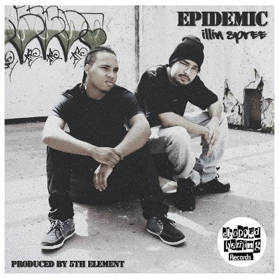 Image of Front Cover of 2xLP - VG/VG - EPIDEMIC, Illin Spree (Chopped Herring Records; CHEPID3MICLP1, UK 2014, Stickered Plain Sleeve), Light marks only. Slightly pinched spine on sleeve, with some marker pen on reverse side, A1 Illin Spree IntroA2 ProblemA3 LawlessA4 Commander In ChiefB1 WorkB2 Shit Is RealB3 SkemezB4 BitchB5 Rugged And RawC1 Masters Of The UniverseC2 Da CrownC3 Reality (Skit)C4 Set It OffC5 Livin ProofD1 UnforgettableD2 New World OrderD3 Seven-ThirtyD4 Wreck Shop - 101654