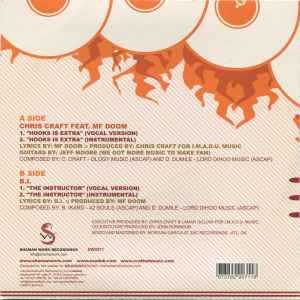 Image of Back Cover of 7" - EX/EX - CHRIS CRAFT / B.I., Hooks Is Extra / The Instructor (Shaman Work; SWS071, Germany 2004, Picture sleeve), ,  - 1056243S