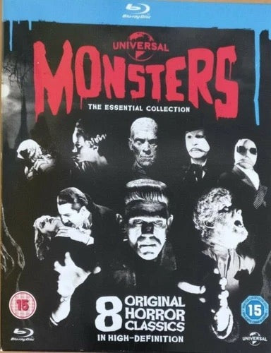 Image of Front Cover of 8xBlu-Ray - VG/VG+ - VARIOUS, Universal Monsters The Essential Collection (Universal; 8291456, Europe 2012, Slipcase, Booklet & Insert, Postcards), ,  - 1116213C