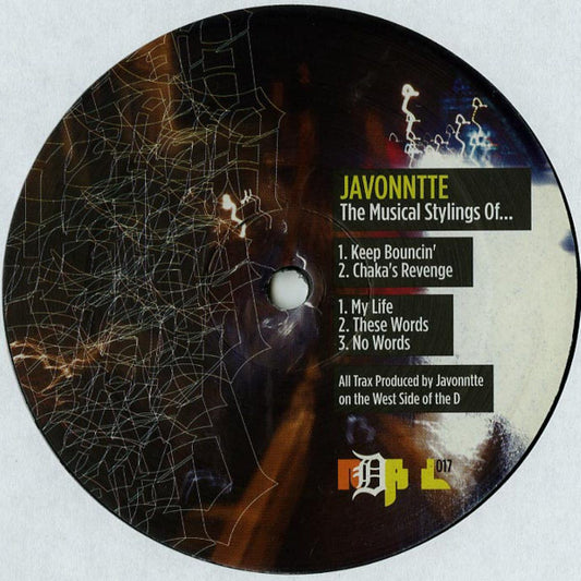 Image of Front Cover of 12" - /VG - JAVONNTTE, The Musical Stylings Of... (NDATL Muzik; NDATL 017, US 2016), ,  - 1016675C