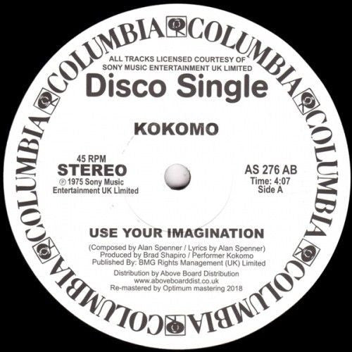 Image of Front Cover of 12" - /VG+ - KOKOMO, Use Your Imagination (Danny Krivit Edit) (Columbia; AS 276 AB, UK 2018, Plain Sleeve), , A	Use Your Imagination	4:07B	Use Your Imagination (Danny Krivit Edit) - 1026464E