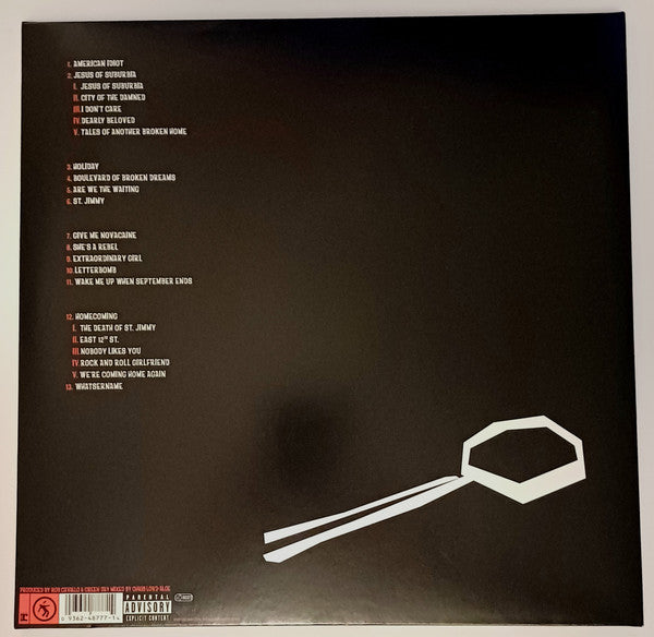 Image of Back Cover of 2xLP - VG+/VG+ - GREEN DAY, American Idiot (Reprise; 48777, Europe 2004, Gatefold), Light creasing. Light marks only. ,  - 3726265E